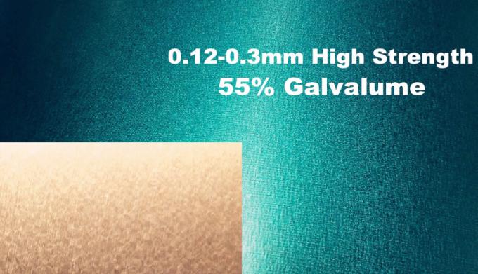 0.12mm-0.3mm High strength 55% Galvalume Steel Coil G550 HR90 with colorful AFP oil for roofing
